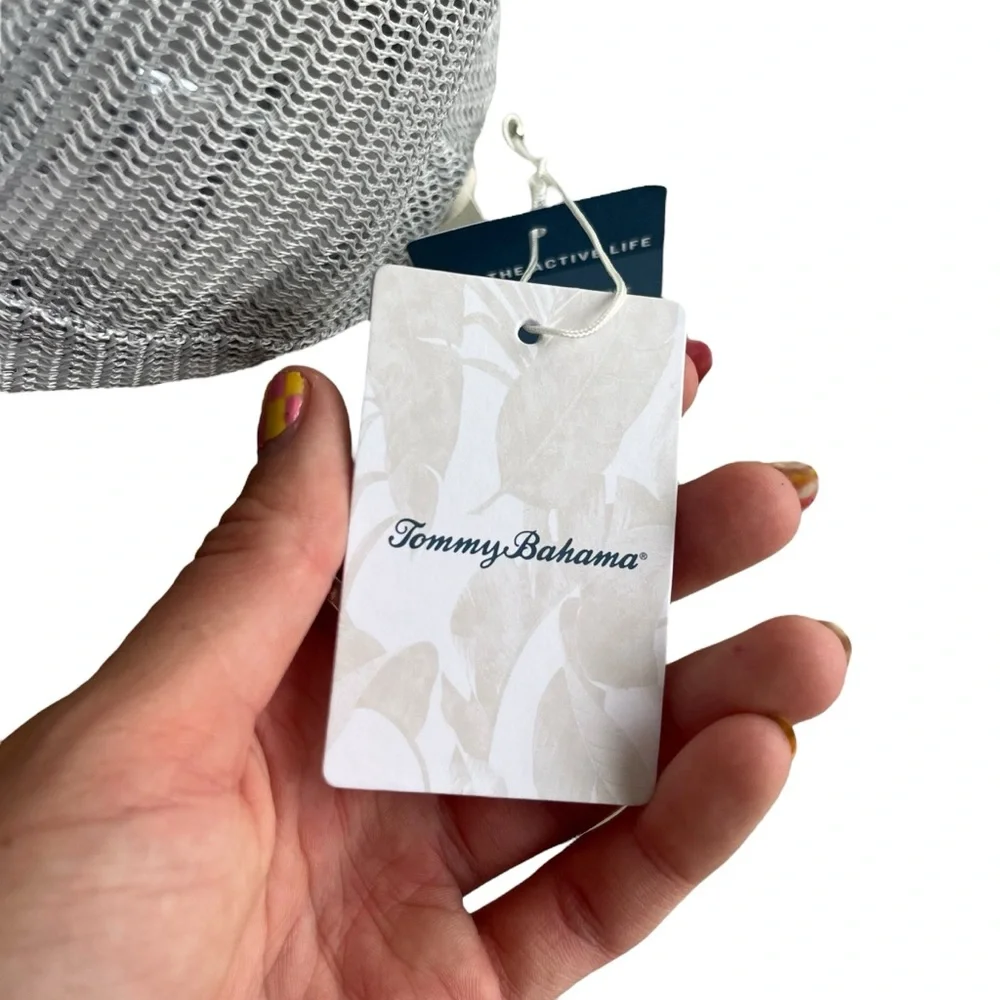 Tommy Bahama Men’s One Size, Cream Gray Marlin Adjustable Snap Back Baseball Hat - Picture 14 of 16